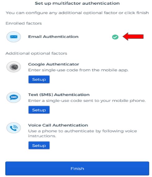 Email authentication setup successfull