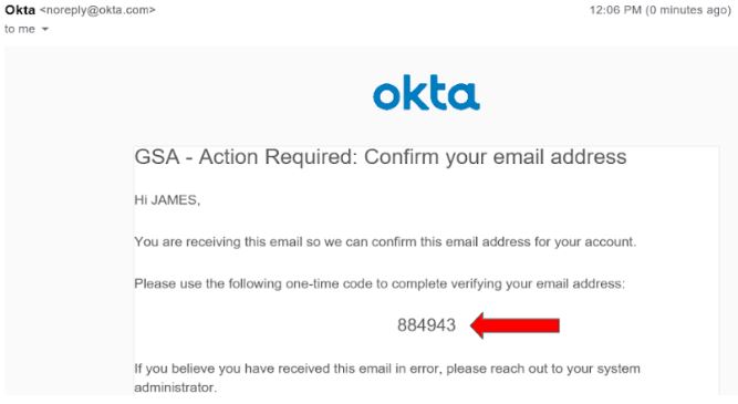 Code to verify email address